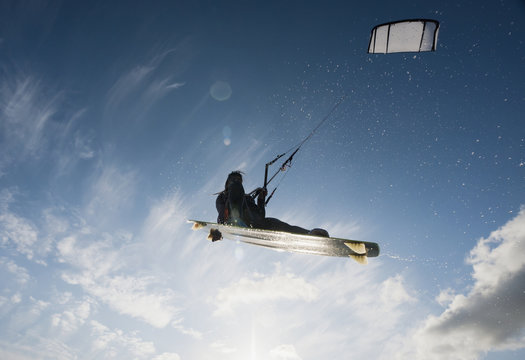 Kitesurfing; Tarifa, Cadiz, Andalusia, Spain