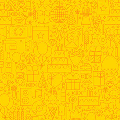 Birthday Yellow Line Tile Pattern