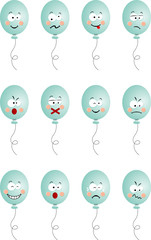 Balloons with feature a different expression
