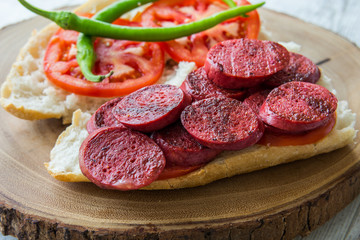 Sucuk Ekmek / Sausage in Bread