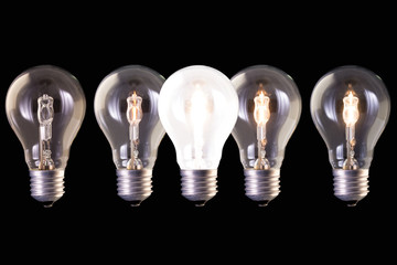 halogen lamp close up