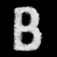 letter B made of the clouds