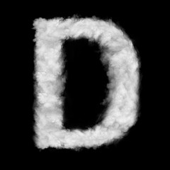 letter D made of the clouds