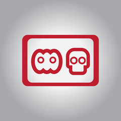 Vector illustration in flat design Halloween icon cookie