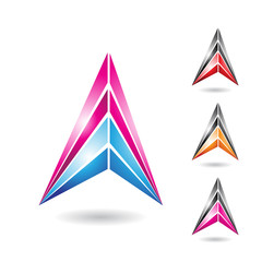 Colorful Abstract Triangle Symbol of Letter A