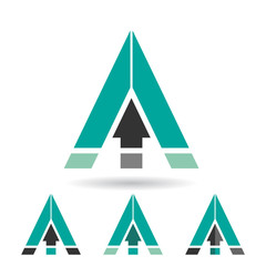 Colorful Abstract Triangle Symbol of Letter A