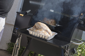 Turkey Dinner Made in a Smoker