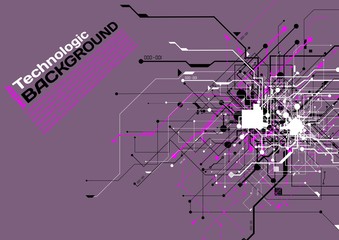 Abstract background electronic circuits hi-tech industrial