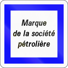 Road sign used in France - Brand of petrol company