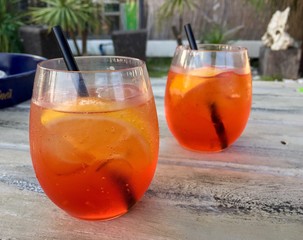 happy spritz on the beach
