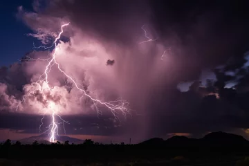 Zelfklevend Fotobehang Onweer onweer bliksem