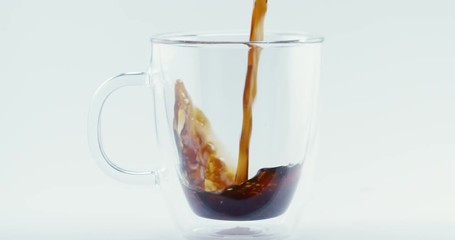 Coffee Cup Pour slow motion