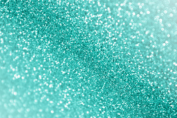 Panele Szklane  Turquoise teal and mint color glitter sparkle background for birthday or wedding party invitation