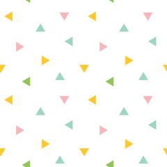 Cute colorful geometric, triangle seamless pattern background.