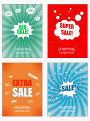 Set of sale banners template