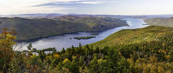 Lake George Autumn Panorama from Black Mountain