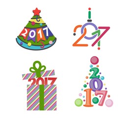 New Year greeting card design