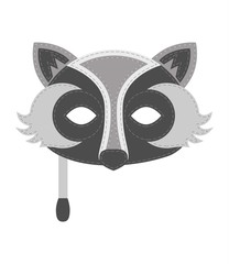 Cartoon animal party mask vector.