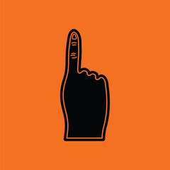 Fans foam finger icon