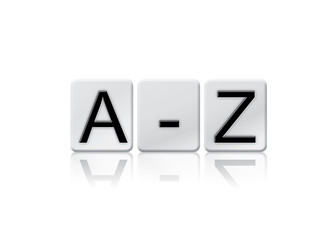 A-Z Isolated Tiled Letters Concept and Theme