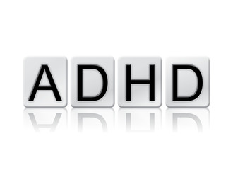 ADHD Isolated Tiled Letters Concept and Theme