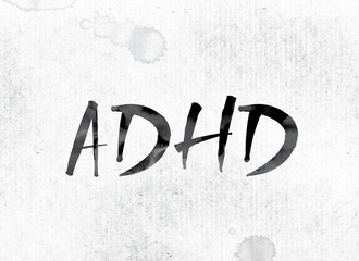 ADHD Concept Painted in Ink