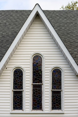 Obraz premium Three stainglass windows