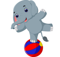 Obraz premium Cute elephant cartoon