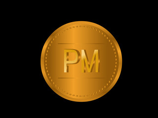 PM Initial Logo for your startup venture