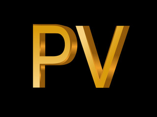 PV Initial Logo for your startup venture