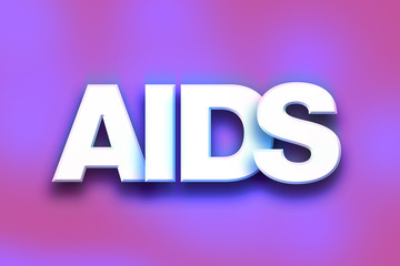 AIDS Concept Colorful Word Art