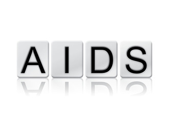 AIDS Isolated Tiled Letters Concept and Theme