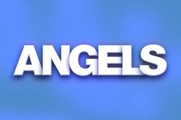 Angels Concept Colorful Word Art