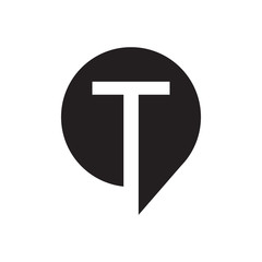 initial letter logo  circle. chat consulting