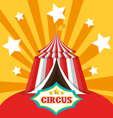 circus entertainment amazing show vector illustration design