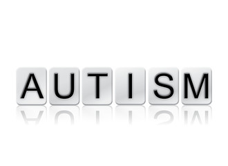 Autism Isolated Tiled Letters Concept and Theme