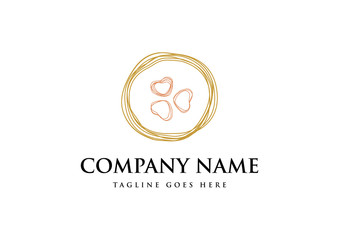 Abstract cantaloupe logo template 