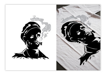 Captain and the pipe, t-shirt, clothing, apparel, sailor