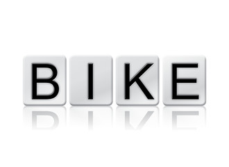 Bike Isolated Tiled Letters Concept and Theme