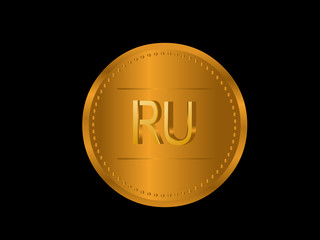 RU Initial Logo for your startup venture