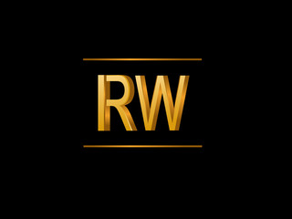 RW Initial Logo for your startup venture