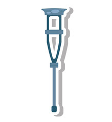 crutch medical isolated icon vector illustration design