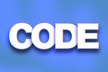 Code Concept Colorful Word Art