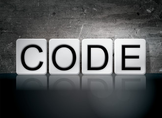 Code Tiled Letters Concept and Theme