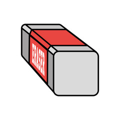 eraser school supply isolated icon vector illustration design