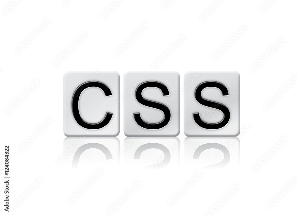 Wall mural css isolated tiled letters concept and theme