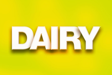 Dairy Concept Colorful Word Art