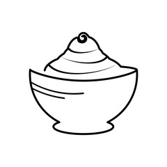 cream cup spa product isolated icon vector illustration design