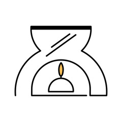 aromatherapy candle spa isolated icon vector illustration design