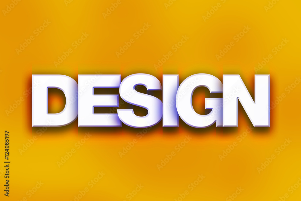 Poster Design Concept Colorful Word Art